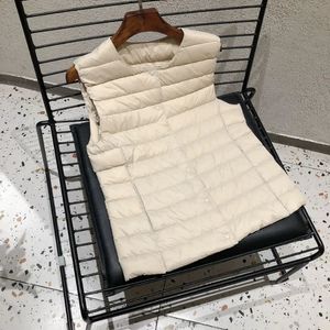 Женская рукавочная куртка Puffer Spring Winter Женская 90% белая утка вниз ультра легкий упакованный теплый жилет с лайнером 231225