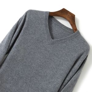 High Grade Spring Autumn 100 Cashmere Sweaters Winter Fashion Clothing Men's Solid Color Slim Fit Men Pullover Kni 231222