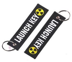 Moda nuclear em forma de lançamento chaveiro bijoux chaveiro para motocicletas e carros scooters bordado chave fobs personalizado keych3341956