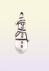 Christmas Gifts Snowman Winter Charm Beads 200pcslot 124x25mm Antique Silver Pendants Fashion Jewelry DIY L77298887989975193