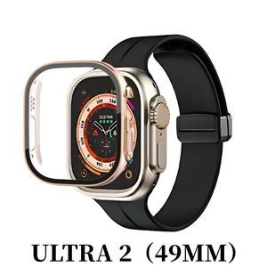 Fall hög kvalitet för Apple Watch Ultra 2 Series 9 45mm 49mm IWatch Marine Strap Smart Watch Sport Watch Wireless Charging Strap Box PR