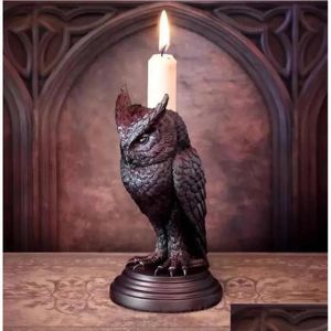 Arts And Crafts Halloween Gothic Candlestick Decoration Resin Home Antique Gift Dhsuu Drop Delivery Garden Dhd2H