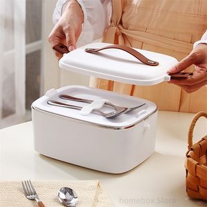 110V/220V/12V Electric Lunch Box Car Cooker 304 Stainless Steel Food Warmer Without Water Heated Bento Box 70 Thermal Box 1.8L 231221