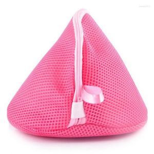 Borse per la biancheria Borsa per il lavaggio del reggiseno a triangolo Donna Intimo per donna Protezione per la lavatrice Rete a rete Lingerie Calze