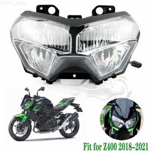 Oświetlenie motocyklowe Dopasowanie do Kawasaki 2018 - 2022 Z400 Motocykl reflektorów Lampa światła Z 400 2019 2020 2021 LED Front Reflektor Asssellyl231225