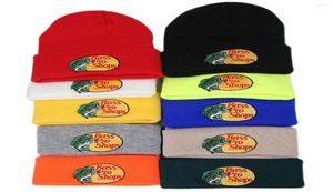 Berets BassPro Lojas Gorros Chapéu Ao Ar Livre Pesca Malha Pai Fino Bordado Crânio Hats6679540