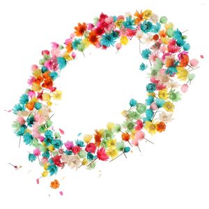 Decorative Flowers Small Star Flower Head DIY Dried Crystal Glue Without Pole Glass Ball Filling Color Pink Pressed Material