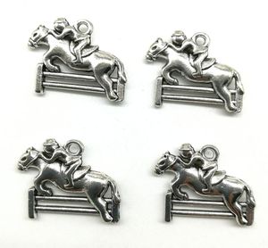 Hela parti 50st Knight Horse Antique Silver Charms hängsmycken Fynd DIY för halsbandsarmband 1720mm DH08096588560