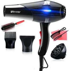 Dryers Black Pink Professional Hair Dryer Strong Power Home Hair Styling Tools Hot/cold Air Blow Dryer 2 Speed Adjustment 100240v 20#