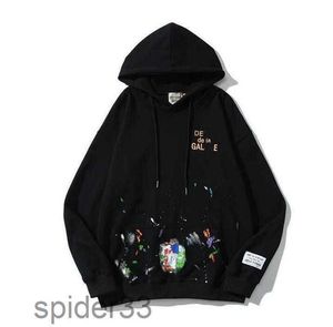 Men's Hoodies Sweatshirts Hoodie for Sale Designer Galleryes Depts Gary Painted Graffiti Used Letters Printed Loose Casual Fashion Men Hoody 9AHG 6TSK