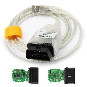 Verktyg Mini VCI Single Cable för Toyota Tis J2534 TechStream V15.00.028 16PIN USB till OBD2 Diagnostic Car Code Reader Scanner Tool