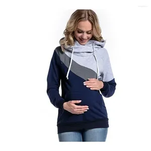 Women's Hoodies HGTE Casual Sweatsgurts Women Maternity Nursing Pullover Breastfeeding For Pregnant Mother Breast Feeding Tops