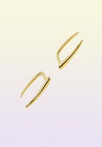 2019 minimal 925 sterling silver bar earring ear wire gold color polished simple delicate design girl women lovely ear jewelry9880411