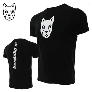 Men's T-skjortor MMA Dog Boxing Leisure Time Shirt Summer Men Cotton Kort ärm T-shirts Vinnande man Run Tops tee