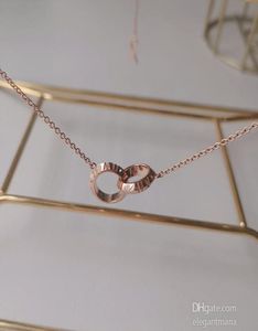 Necklace Choker Double Ring Link Designer Jewelry Locket Bangle Love Watches Women Men Couple Fashion Watche Top Quality Wedding P9151575