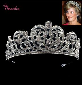 Wunderschönes europäisches Kristall-Hochzeits-Braut-Tiara mit Strass-Festzug, Miss Universe-Krone, Hochzeits-Haarschmuck RE3124 Y2008077896123