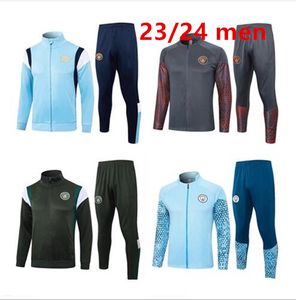 Haaland longo zíper de bruyne homem jaqueta da cidade terno de treino manga longa roupas esportivas futebol 23 24 survatment pé chandal futbol uniformes