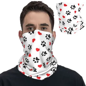 Eşarplar Köpek Aşk Deseni Bandana Boyun Gaiter Baskılı Sarbu Eşarp Çok Kullanımlı Yüz Maskesi Açık Hava Spor Unisex Yetişkin Kış