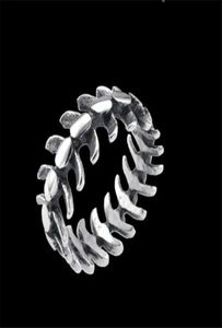 1pc Anello della colonna vertebrale in tutto il mondo Anello in acciaio inossidabile 316L Fascia per gioielli di moda per feste Raffreddare lisca di pesce Anello unisex1863808