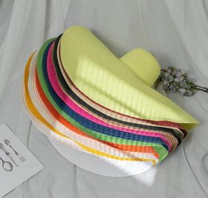 2021 Summer Big Brim UV Protection Straw Hat Folded Sun Hat For Women Lady Girls Overized Beach Hats5141061