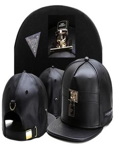 Berretti da baseball FULL lether lock Nuovo arrivo ricamo cotone gorras ossa uomo donna hip hop Hip Hop Bone Snapback Ha240E3485859