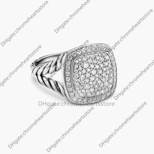 2024 Samling Bröllopsringar Dy Ethnic Ring for Women Vintage 1: 1 Högkvalitativ station Loop Cable Hoop Punk smyckeband Full Diamond