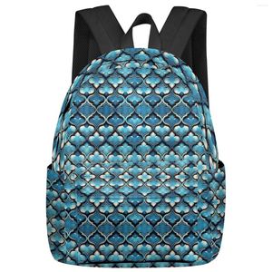 Mochila Textura Flor Linha Gradiente Geometria Estudante Sacos Escolares Laptop Personalizado para Homens Mulheres Feminino Viagem Mochila