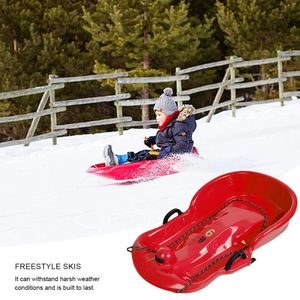 Plástico neve trenó trenó neve speeder trenó com corda de tração toboggan inverno trenó criança scooter de neve para esporte de inverno trenó de neve 2 231225