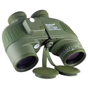 Telescope Lornets Boshile 10x50 Lornets z Rangefinder i Compass Rites Illuminant Telescope Wodoodporne zielone kolorowe kolory taktyczne wojskowe 231226