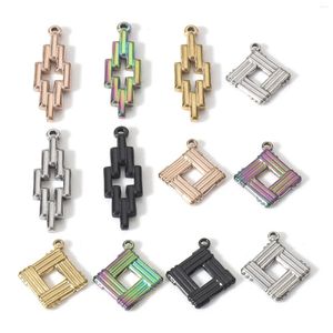 Charms 2PCs 304 Edelstahl Geometrische Streifen Für Schmuck Machen Metall Diy Männer Frauen Handgemachte Halskette Zubehör