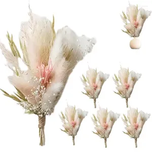 Decorative Flowers Mini Dry Flower Bouquet Dried Decor Reusable Floral Arrangement Centerpiece Table For Parties Bridal