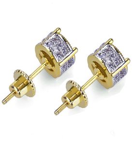 2021 Designerörhängen lyxiga smycken Kvinnor Mensörhängen Diamond Stud Iced Out Bling Rock Punk Round Wedding Gift3481715