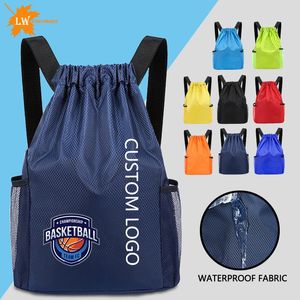 Waterproof Sports Gym Bag Drawstring Bag Beach Swimming Basketball Dance Yoga Bag Custom Personalized Pattern Print Name 231226