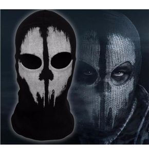 Szblaze Brand Cod Ghosts Print Cotton Stocking Balaclava Mask Skullies Beanies For Halloween War Game Cosplay CS Player Headgear 23816422