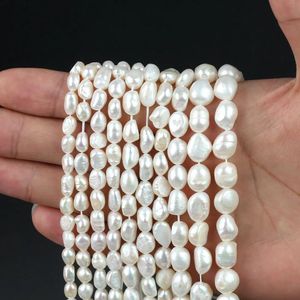 Braccialetti Perle naturali Perle di perle d'acqua dolce Forma irregolare di alta qualità Perline sfuse per creazione di gioielli Bracciale con collana fai da te