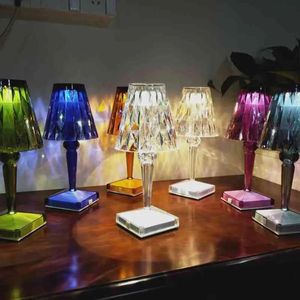 Lâmpadas italianas kartell bateria lâmpada de mesa usb sensor toque barra luz decoração restaurante candeeiros mesa romântico noite luminária cama h2