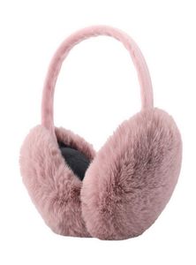 Protetores de orelha inverno quente muffs bonito pelúcia pele fones de ouvido moda unissex aquecedor de orelha cor sólida meninas bandana muff capa 2210248072753