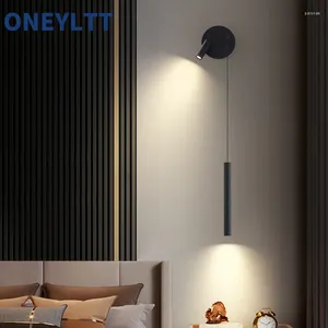 Vägglampa sänghuvud vardagsrum tv -bakgrund med strålkastare ljus lyxstudie sovrum atmosfär belysning fixturer
