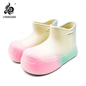 Strongshen Women Rain Boots Waterproof Eva Shoes Fashion Comfort Garden Working Galoshes Ladies Shoes Cute Children's Rain Boots 231226