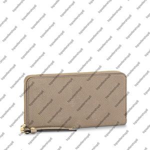 M69794 M69787 Zippy Coin Purse Wallet Canvas Real Cowhide-Leather Women Cash Card Coin Wallet Purse Bag227R