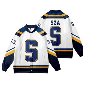 SZA JERSEY SOS Album Merch Бейсбольная куртка Женская и мужская куртка-бомбер Верхняя одежда Уличная одежда Хип-хоп Бейсбольная форма колледжа 231226