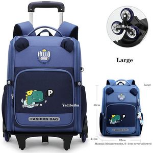 Bolsas de bolsas escolares com rodas para garotos escolares bochechas infantis mochilas impermeáveis ​​Backpacks Sacos escolares bolsas de carrinho de carrinho