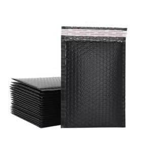 Schwarze Poly-Luftpolstertaschen, 18 x 23 cm, gepolsterte Umschläge, mit Luftpolsterfolie gefütterte Verpackungsbeutel für den Verpackungsversand JK2102XB Ftvpb Lvrwj