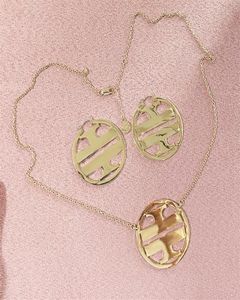 Large Hoop Earrings Necklace Set in Gold and Silver261J018241778