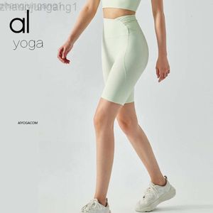 Desginer Aloyoga Yoga Al Pants Super elastyczny oddychany stały kolor Nagi fitness za nową windę bioder dla kobiet