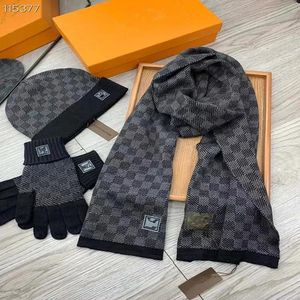 Óculos de sol NOVO Beanie Skull Caps Scarf Hat Glove Define inter moda e calor lenços de grife para xale grátis Homens Mulheres Lã de alta qualidade Wi