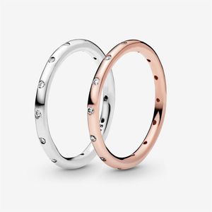 Nova marca simples brilhante banda anel de alta polonês 925 prata esterlina anel com zircônia cúbica para mulheres anéis de casamento moda jewe226h