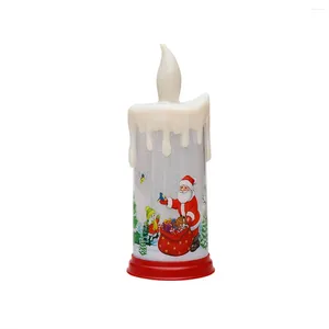 Cucchiai Candele a lume di candela Candele coniche senza fiamma Luci notturne decorative artificiali elettriche natalizie B