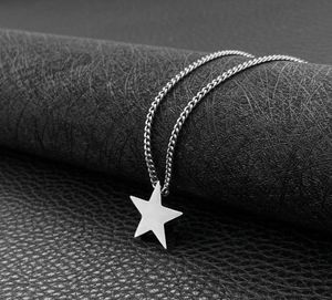 Star Necklace Mens Chains On The Neck Pendant Stainless Steel Hip Hop Jewellery 2021 Gifts For Male Accessory Necklaces4743161