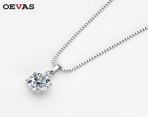 Pendant Necklaces OEVAS RealColor Bridal Necklace 100% 925 Sterling Silver Wedding Party Fine Jewelry Gift Wholesale 2211044291128